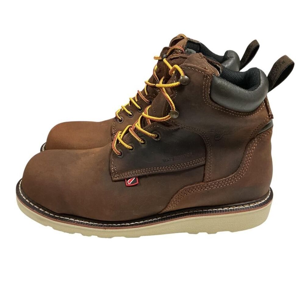 Red Wing Mens Lace-up Steel Toe Work Boots 10 D Waterproof Slip Oil Resistant - Picture 6 of 10